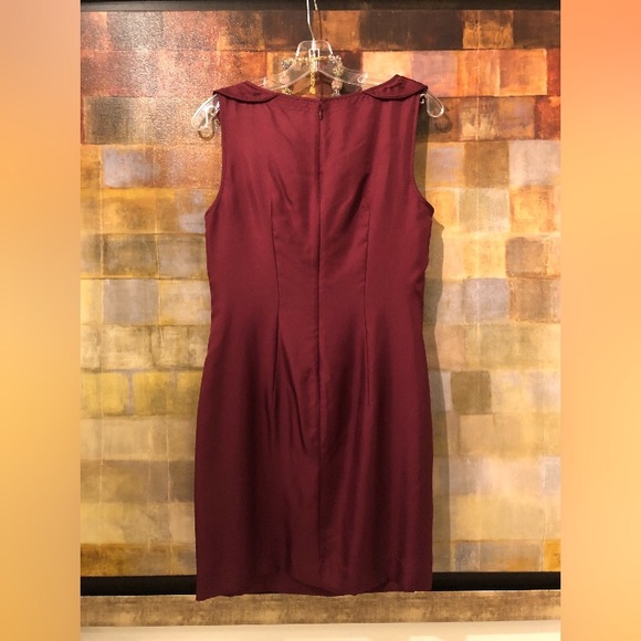 BANANA REPUBLIC Maroon Silk Sleeveless Dress NWT - Picture 2 of 8